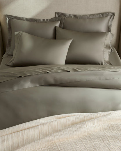 Signature Giza Cotton Sateen Deluxe Bedding Bundle - Twin / Dried Sage