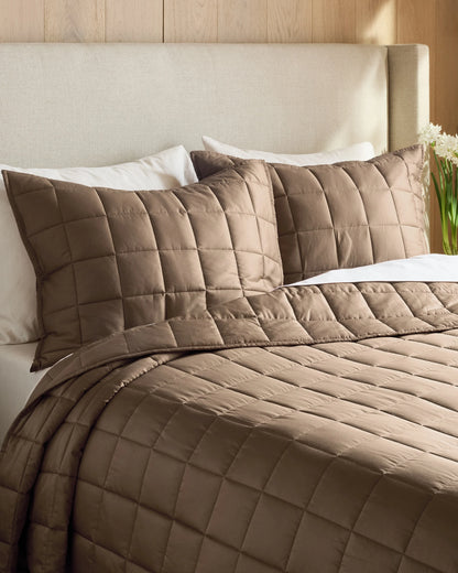 Bamboo Box Quilt Set - Twin / Sage