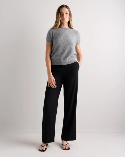 Women's Brushed Cashmere Tee - XS / Ivory