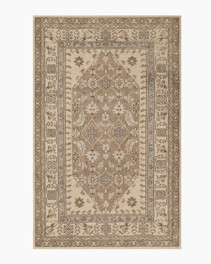 Pierce Hand-Knotted Wool Rug - 5' x 8' / Beige Multi