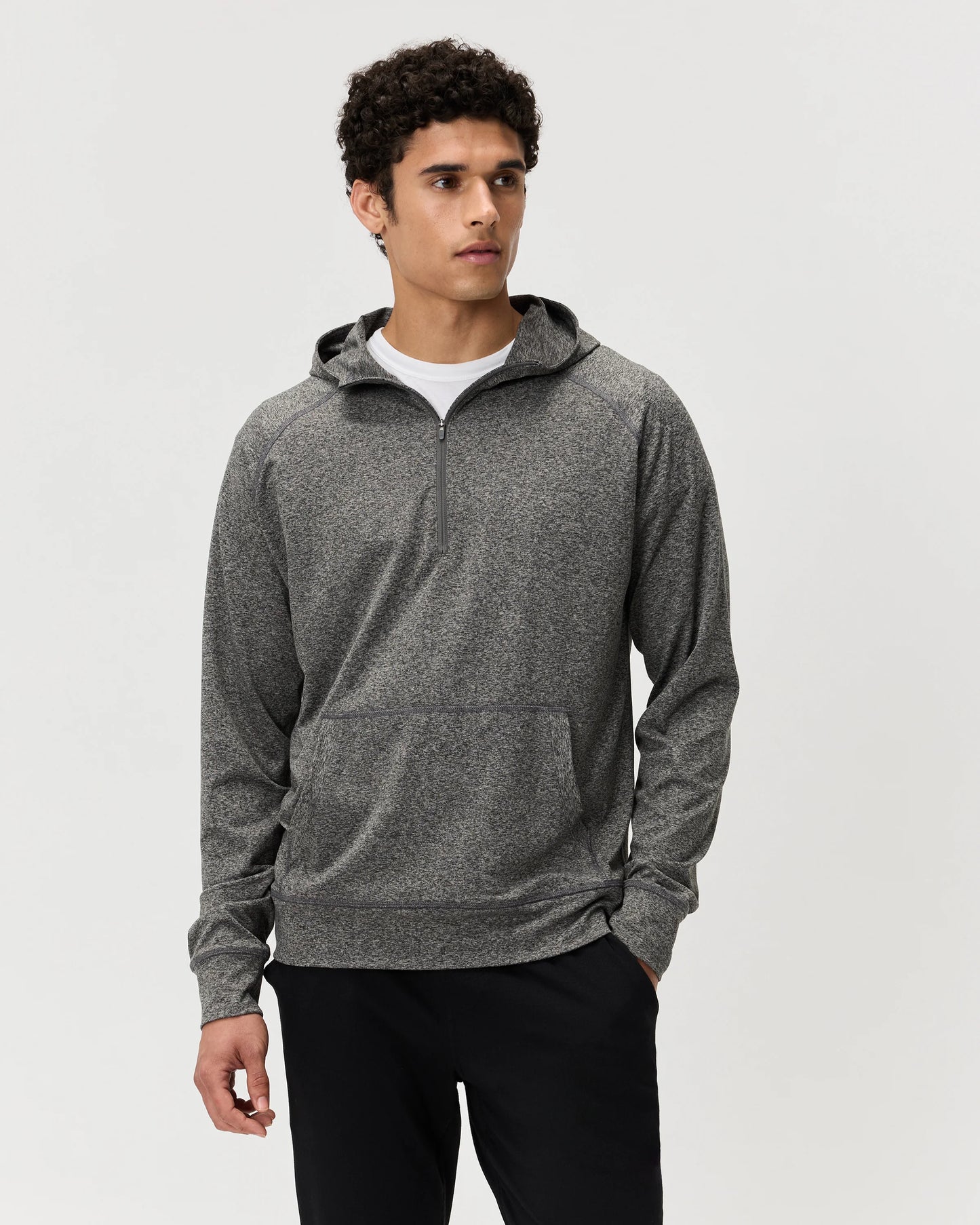 Flowknit Performance Half-Zip Hoodie - S / Heather Green