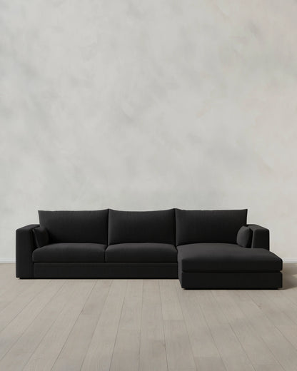 Oasis Chaise Sectional in Performance Linen - Right Arm / Sand
