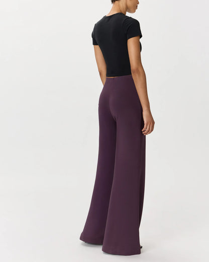 Ultra-Stretch Ponte Super Wide Leg Pants - XS / Black