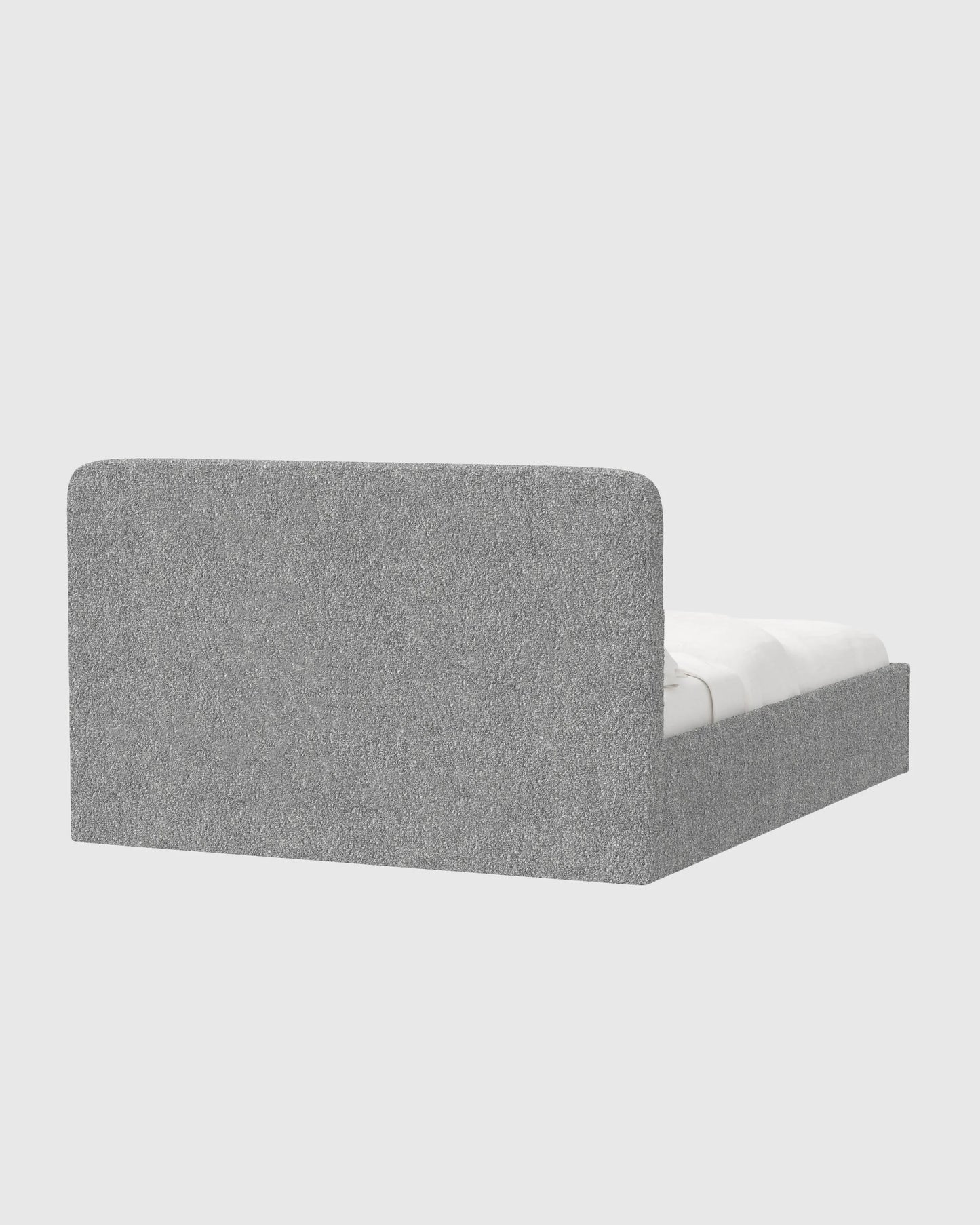 Plush Boucle Curved Bed - Full / Ivory