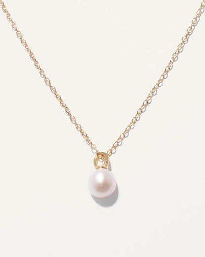 Freshwater Cultured Pearl Pendant Necklace - One Size / Gold Vermeil