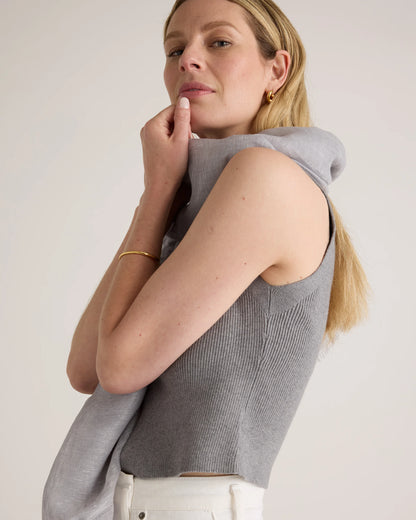 Lightweight Linen Silk Cashmere Scarf - One Size / Ivory