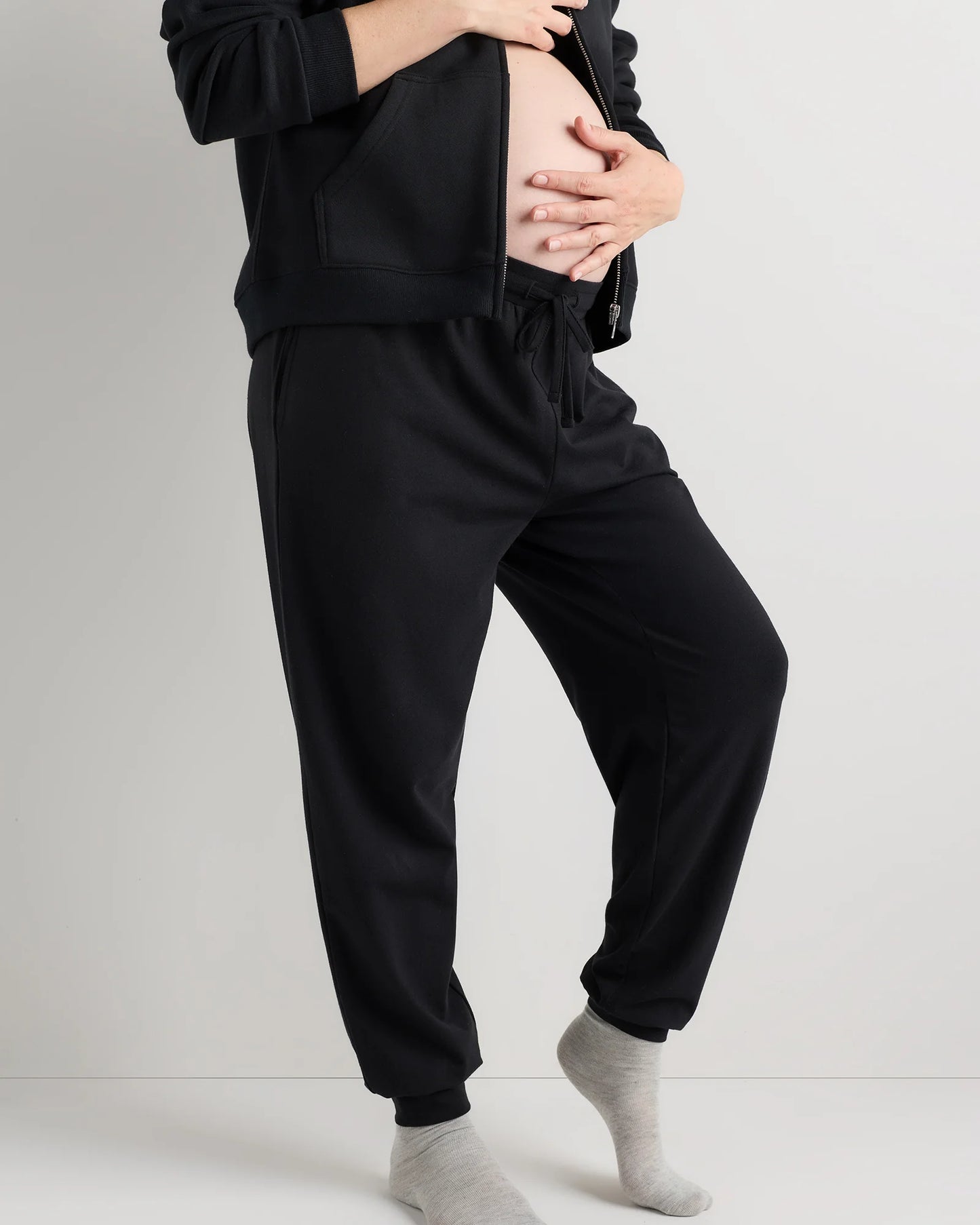 Dream Lounge Maternity Jogger - XS / Bold Black