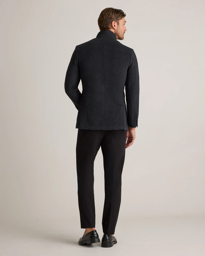 100% Mongolian Cashmere Stand Collar Blazer - S / Camel