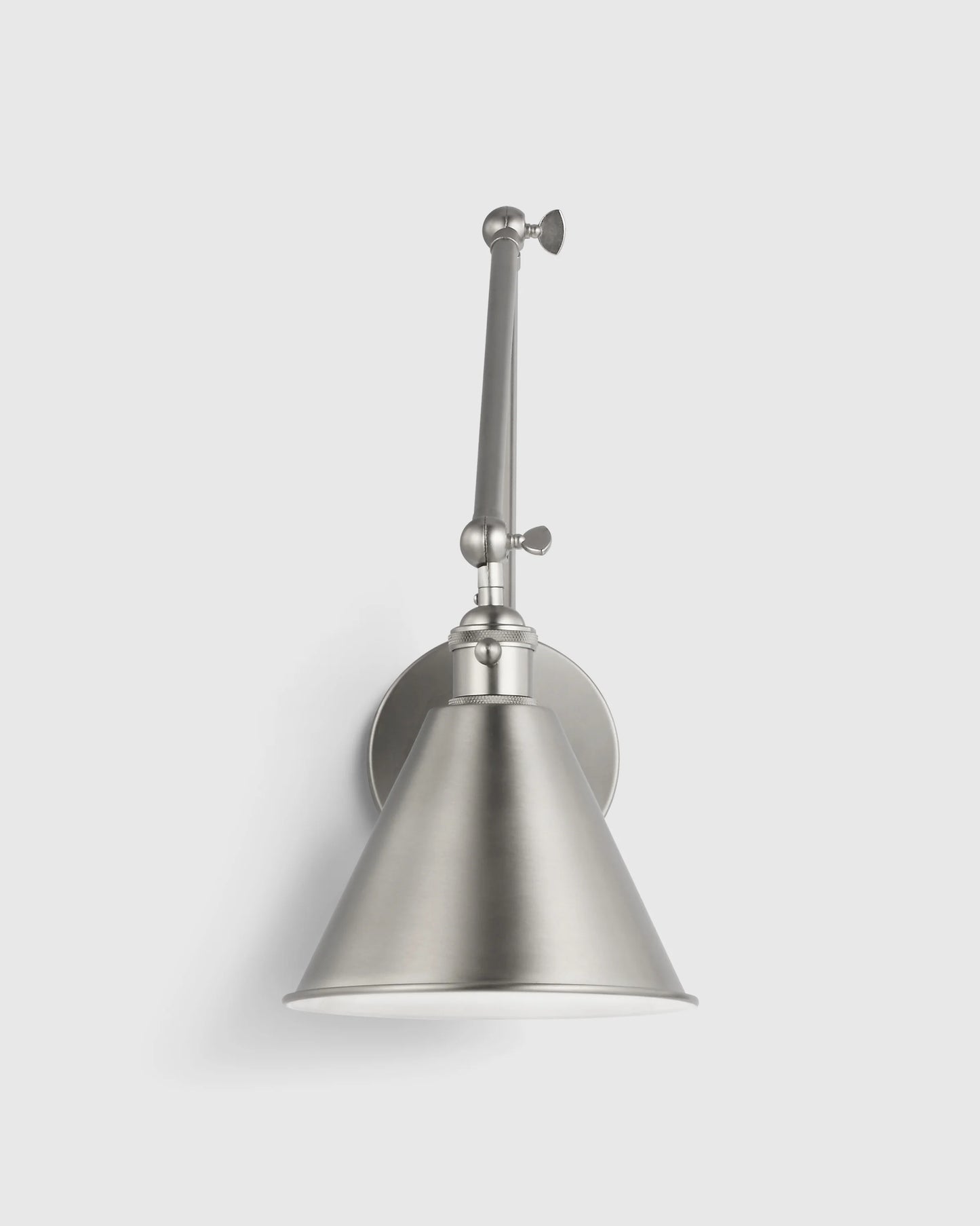Articulating Double Arm Steel Wall Sconce - One Size / Silver