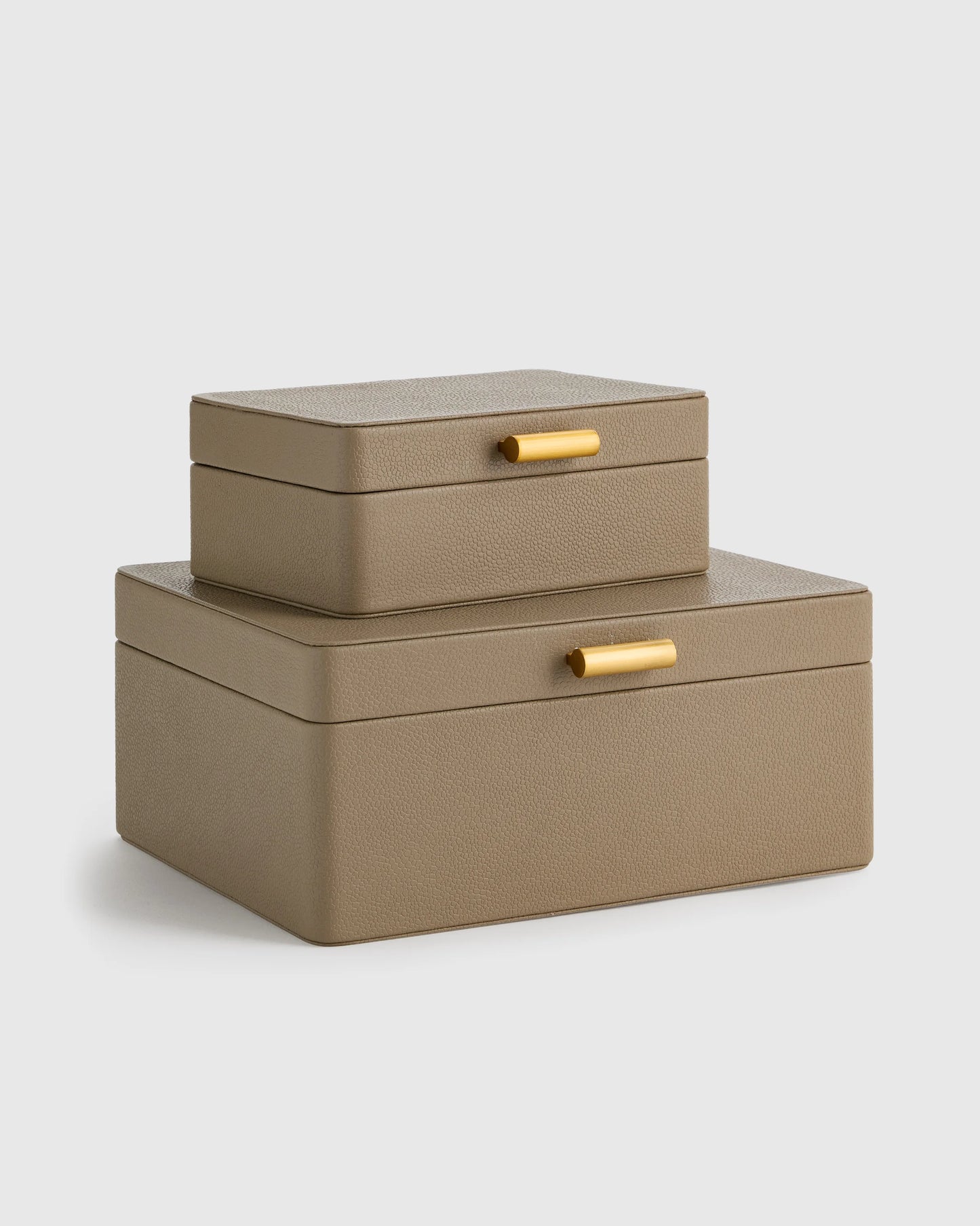 Shagreen Leather Decorative Boxes (Set of 2) - Set of 2 / Blush