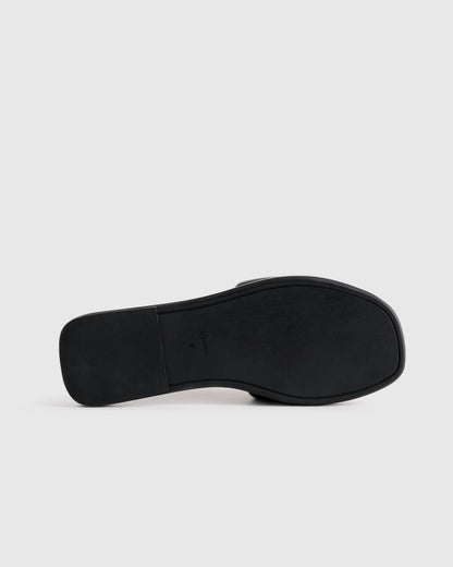 Italian Leather Slide Sandal - 5 / Bone