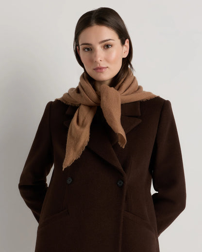 Mongolian Cashmere Square Scarf - One Size / Rich Burgundy
