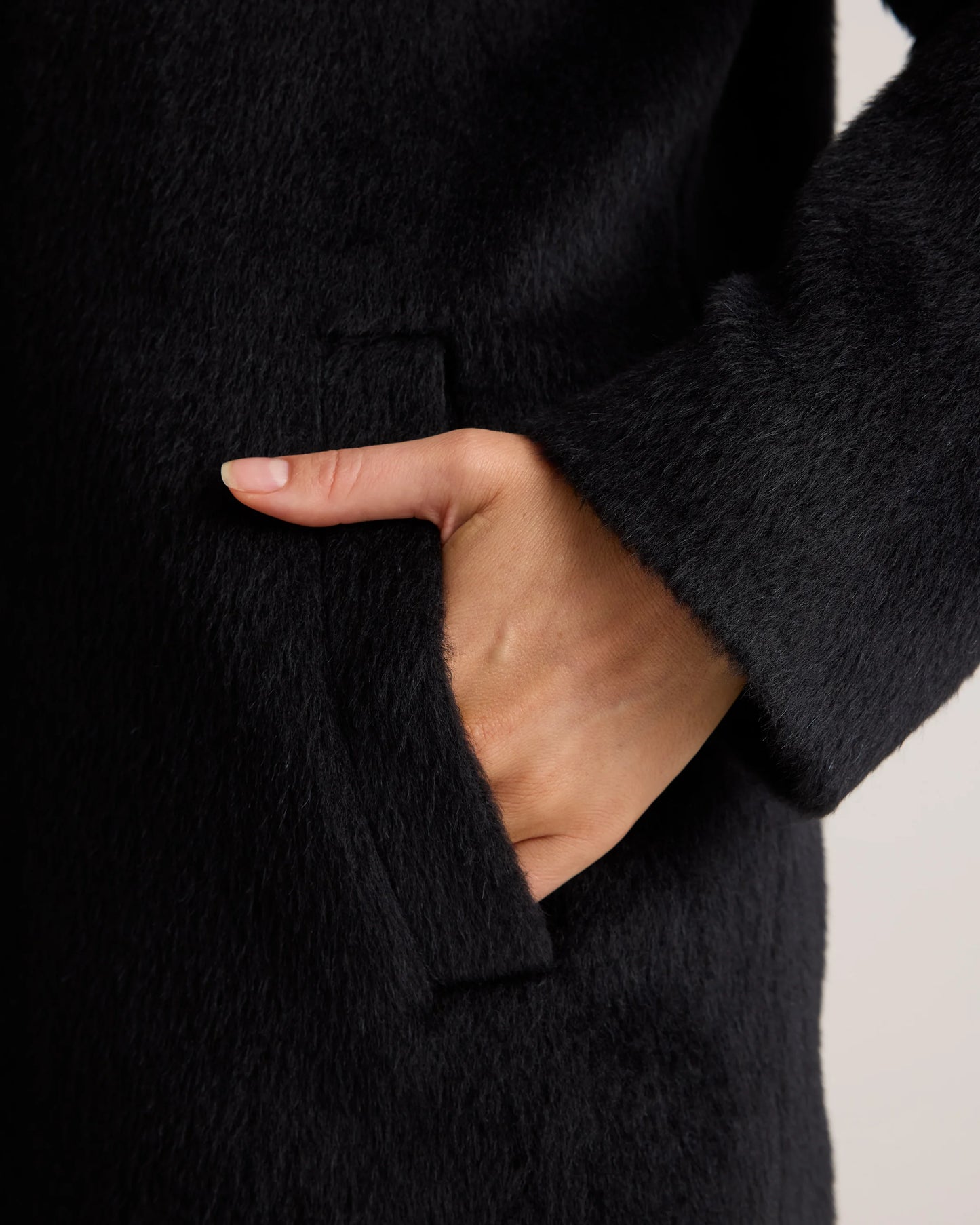 Alpaca-Wool Stand Collar Coat - XS / Rustic Brown