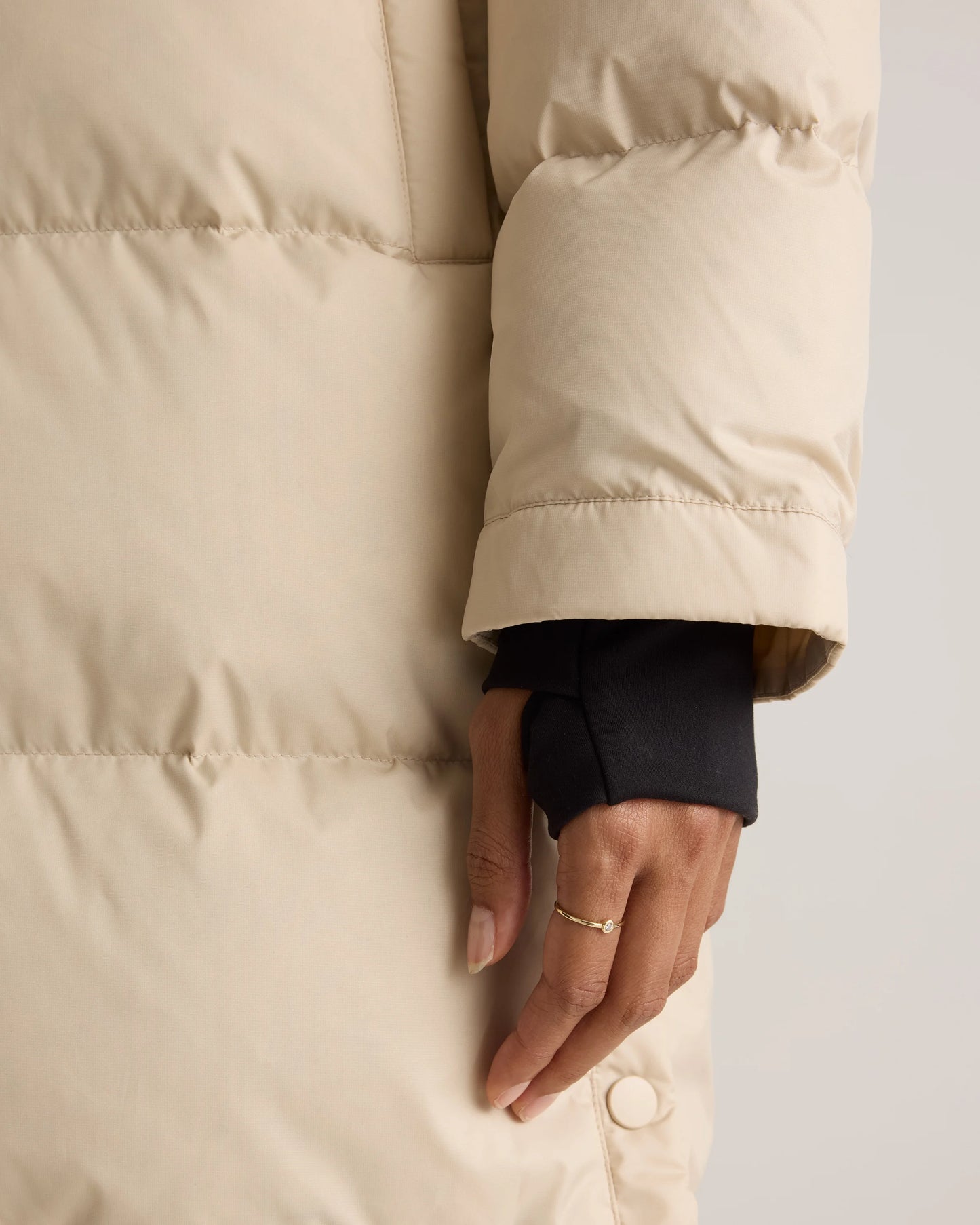Responsible Down Long Puffer Jacket - XS / Black