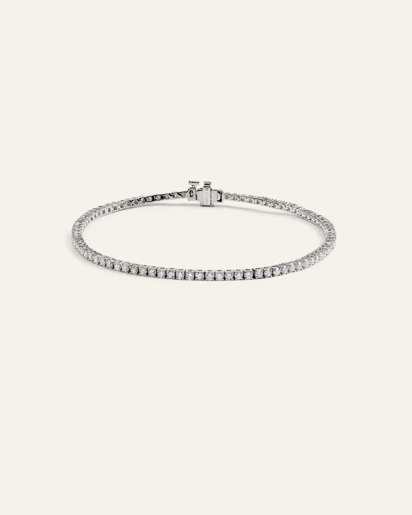 14K Gold Lab Grown Diamond Tennis Bracelet - 2ctw - 6.5" / Yellow Gold