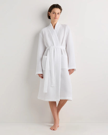 Organic Turkish Waffle Robe - XS / White