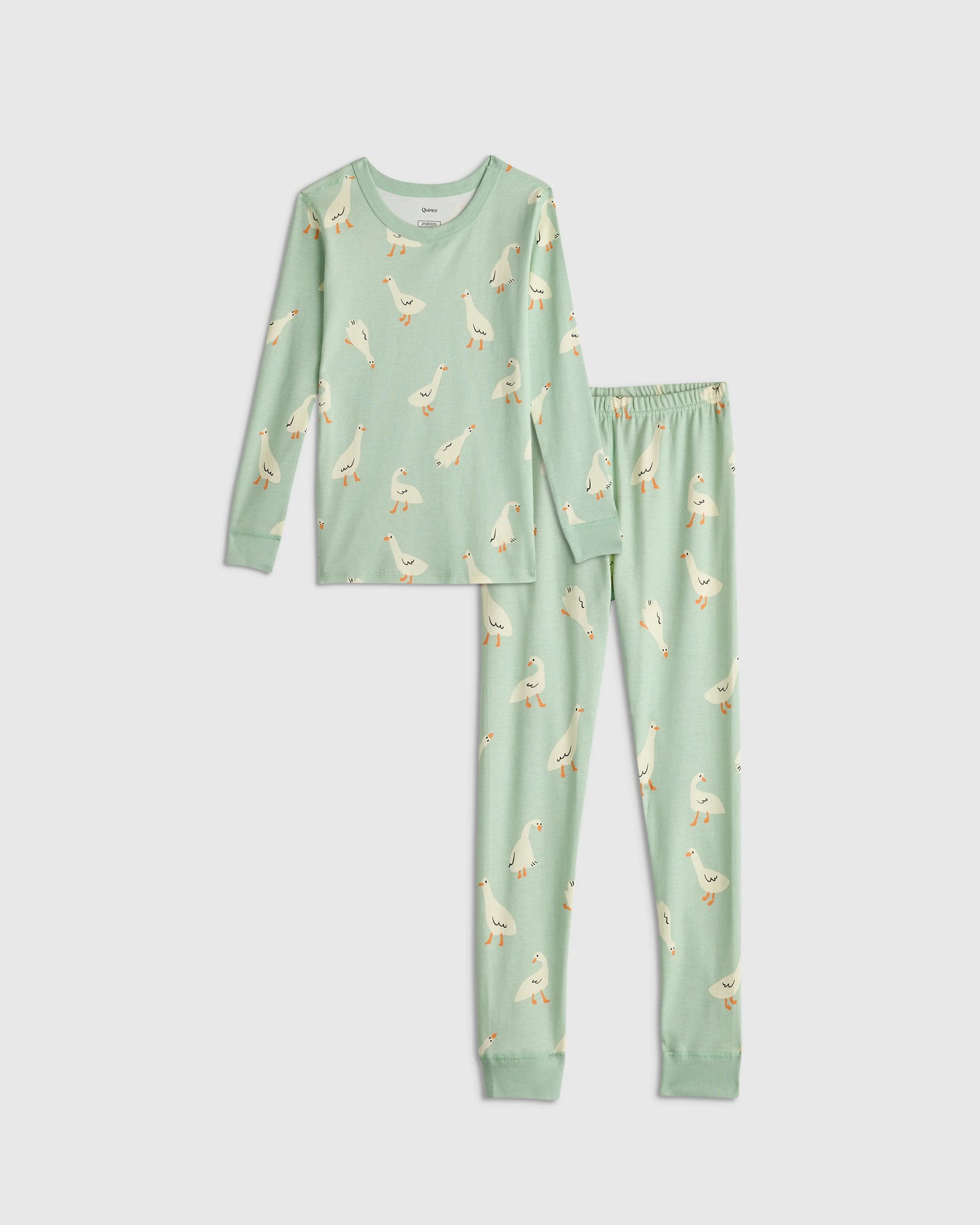 100% Organic Cotton Long Sleeve and Pant Pajama Set - 2T / Navy Stripe