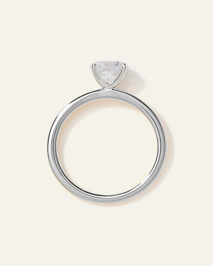 Lab Grown Diamond Round Petite Classic Engagement Ring - 4 / Yellow Gold