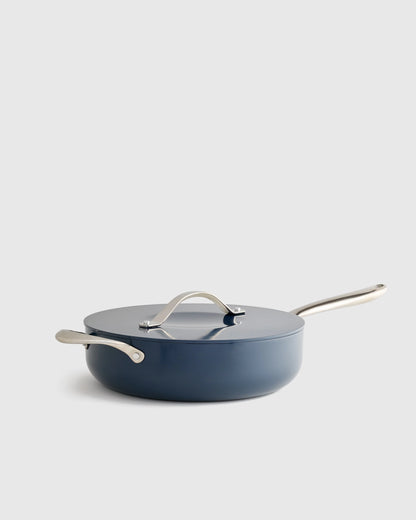Ceramic Nonstick Saute Pan with Lid - One Size / Navy