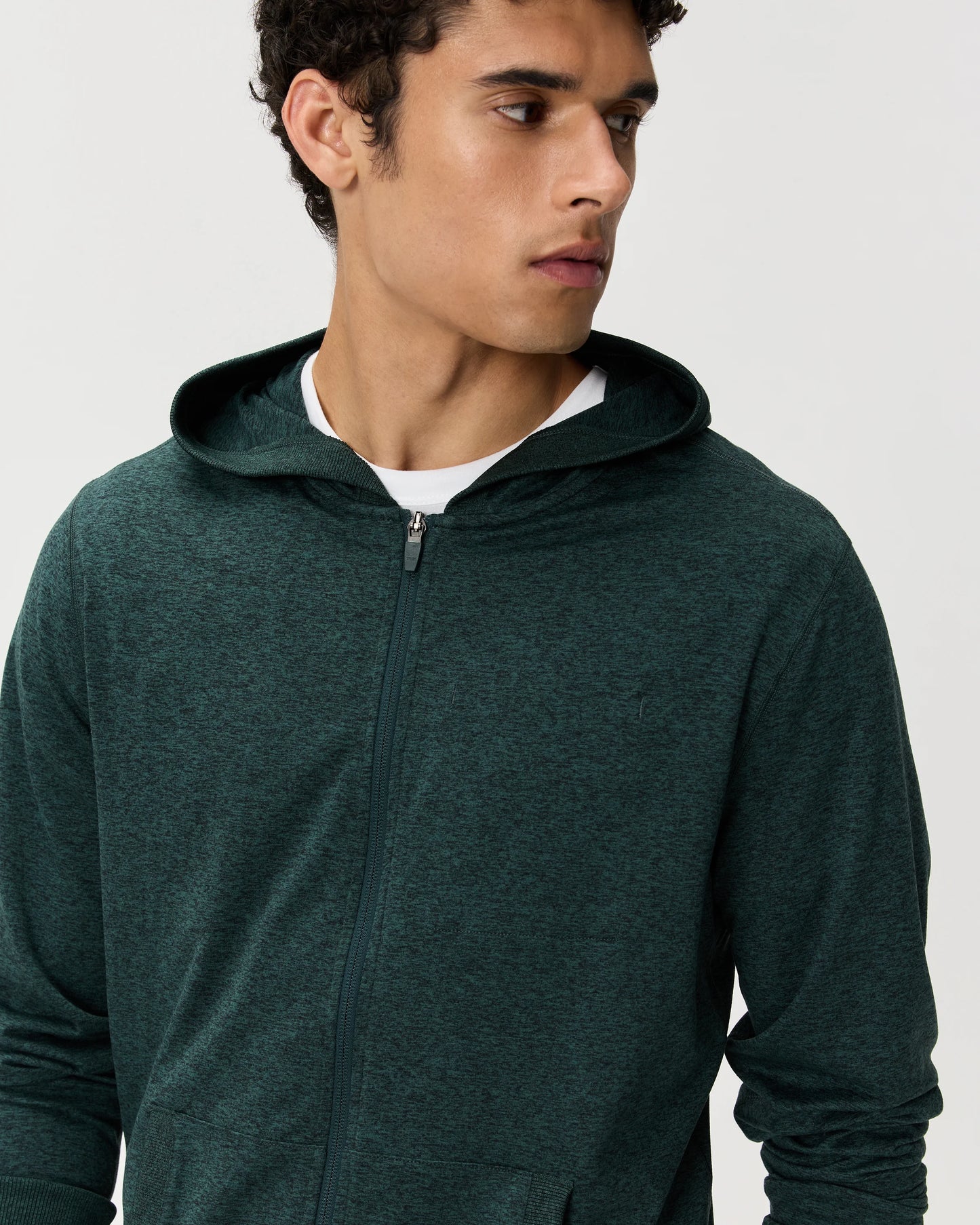 Flowknit Performance Full-Zip Chest Pocket Hoodie - XS / Heather Deep Navy