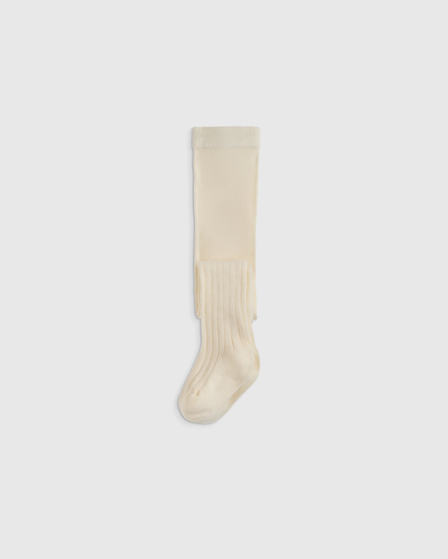Organic Cotton Rib Tights (2-pack) - 0-6M / Ivory