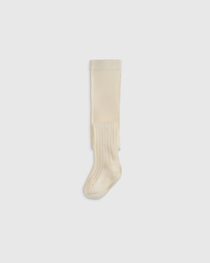 Organic Cotton Rib Tights (2-pack) - 0-6M / Ivory