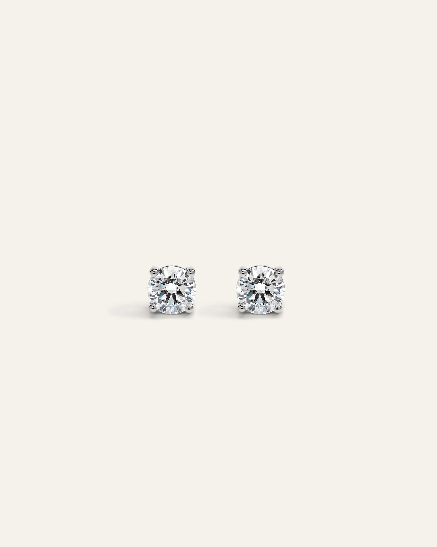 14k Gold Natural Diamond Solitaire Studs - 0.50ctw - One Size / Yellow Gold