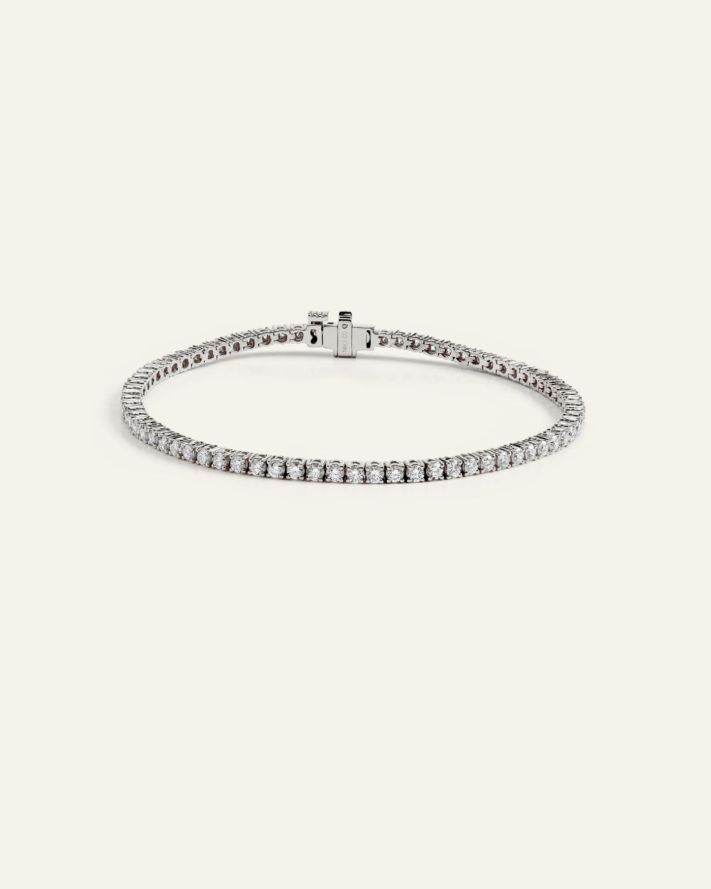 14K Gold Lab Grown Diamond Tennis Bracelet - 3ctw - 6.5" / Yellow Gold