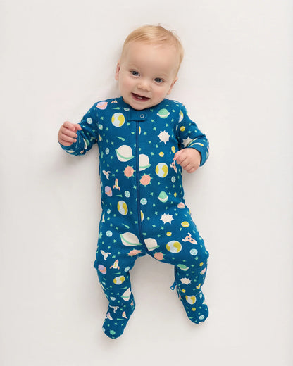 100% Organic Cotton Footie Pajama - 0-3M / Vehicles