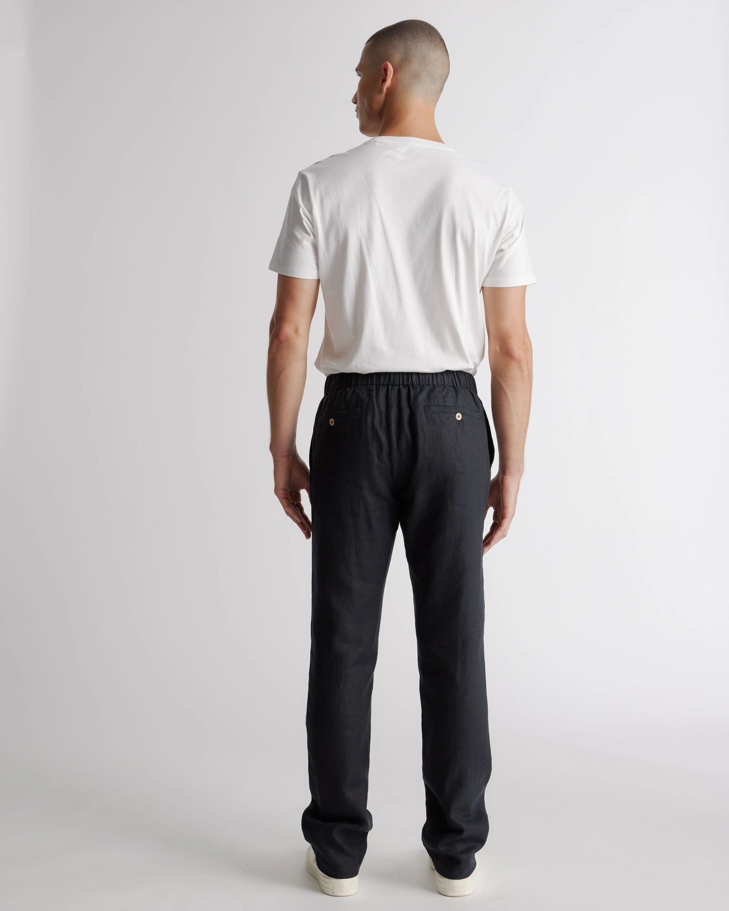 100% European Linen Pants - S / Bayberry Olive