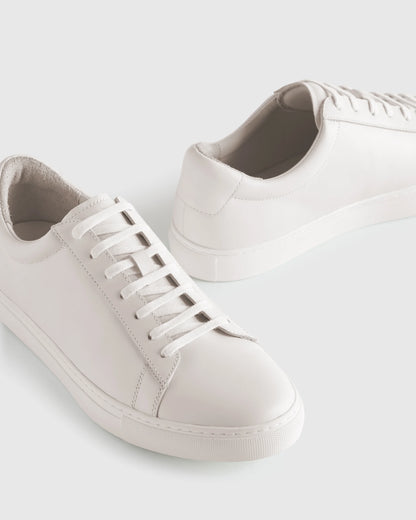 Italian Leather Everyday Sneaker - 7 / Black/Black