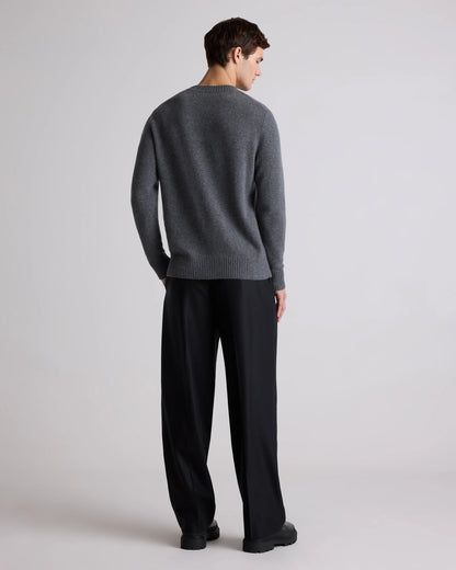 Luxe Baby Cashmere Crewneck Sweater - S / Heather Pewter