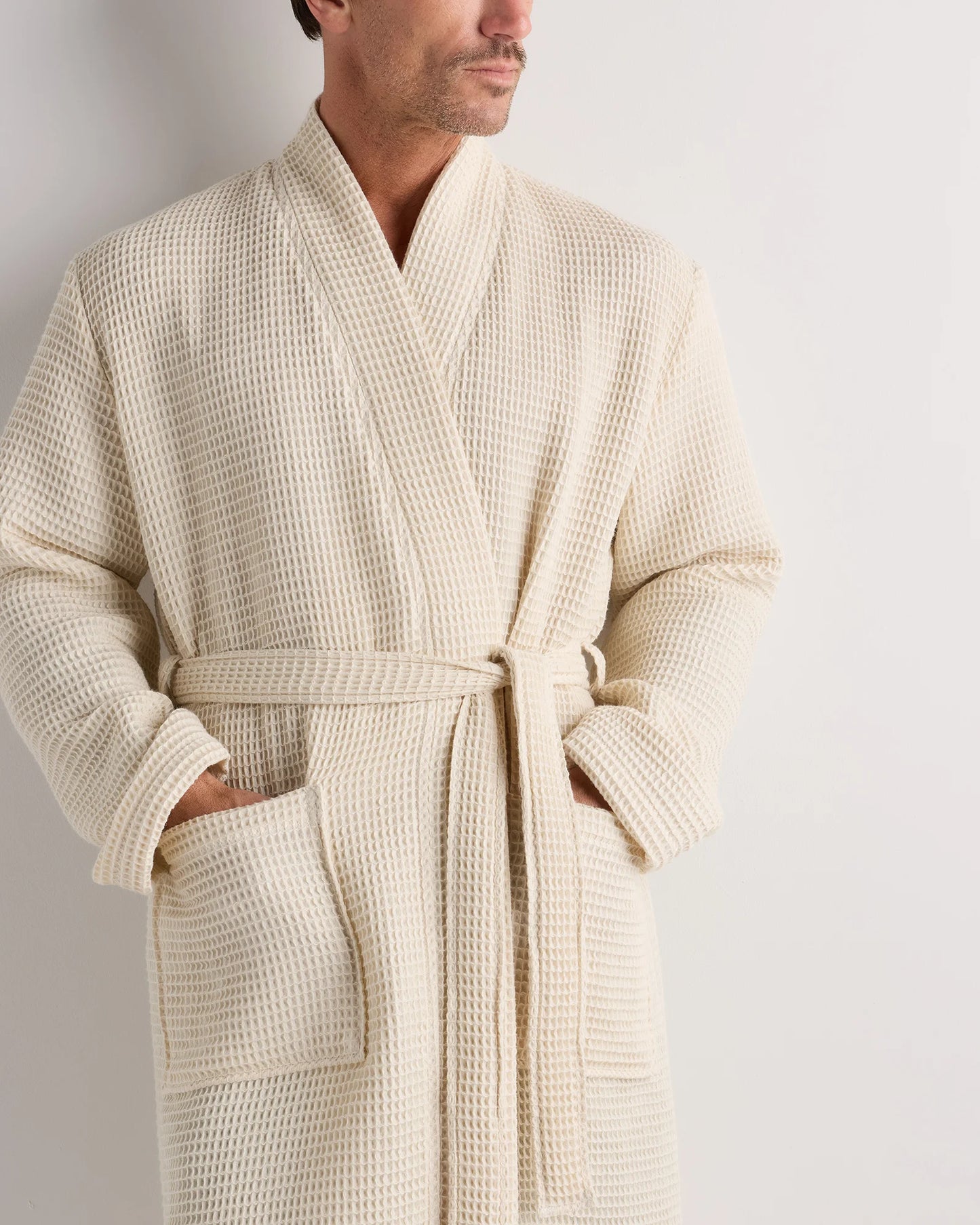 Organic Turkish Waffle Robe - XS / White