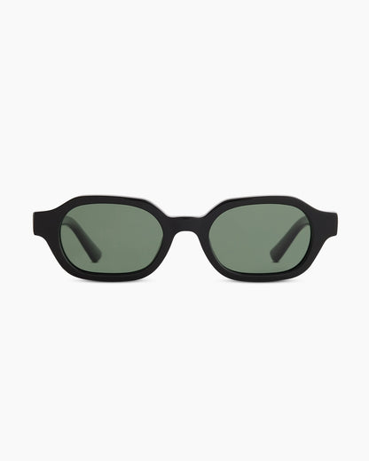 Sardinia Polarized Acetate Sunglasses - One Size / Black with Green lens