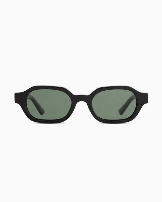 Sardinia Polarized Acetate Sunglasses - One Size / Black with Green lens