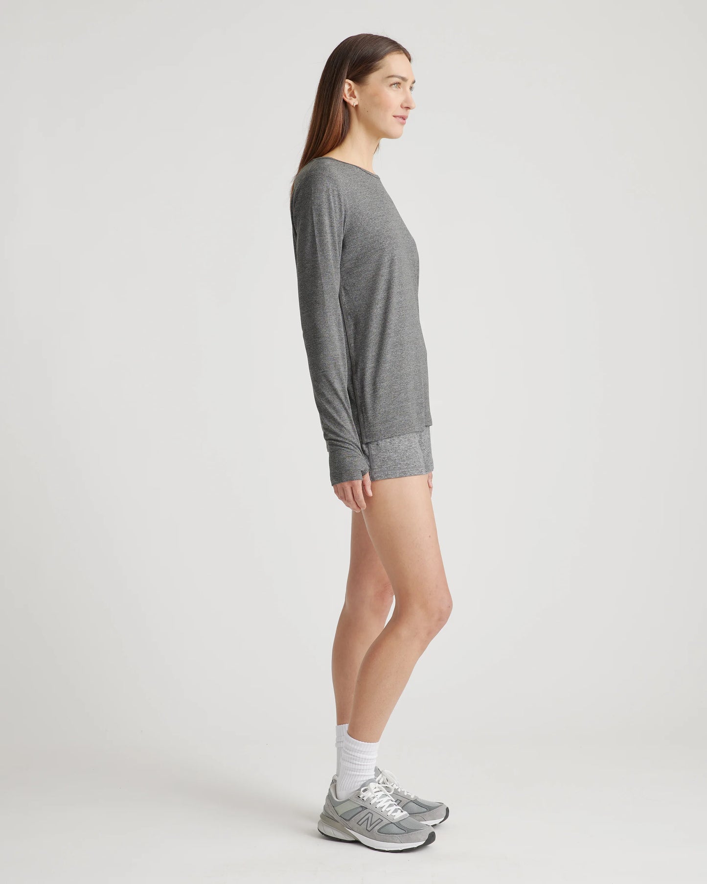 Flowknit Breeze Long Sleeve Top - XS / Heather Deep Navy
