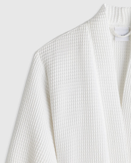 Organic Turkish Waffle Robe - XS / White