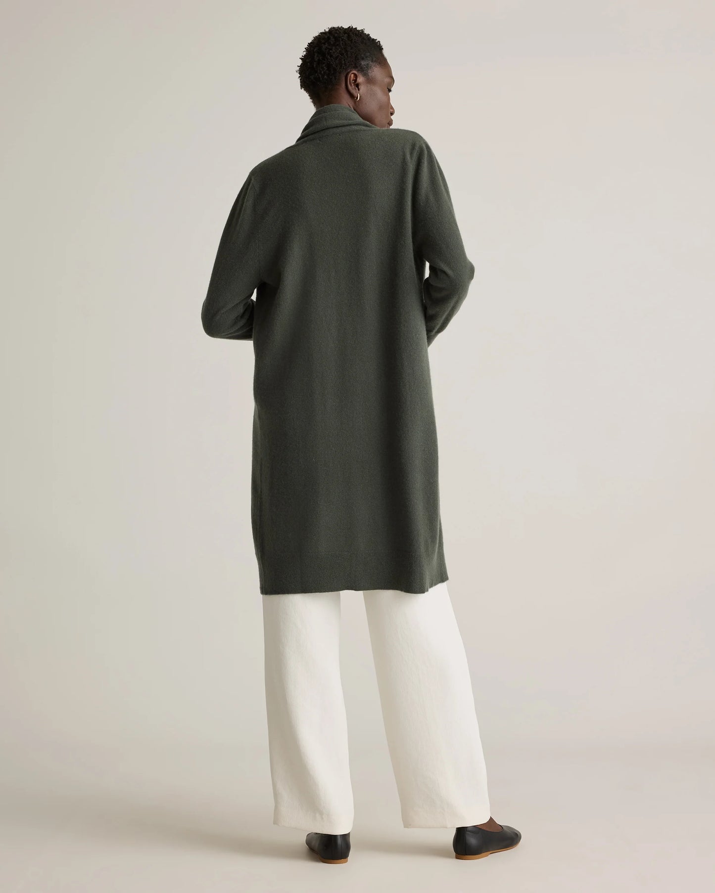 Mongolian Cashmere Duster Cardigan Sweater - XS / Oatmeal