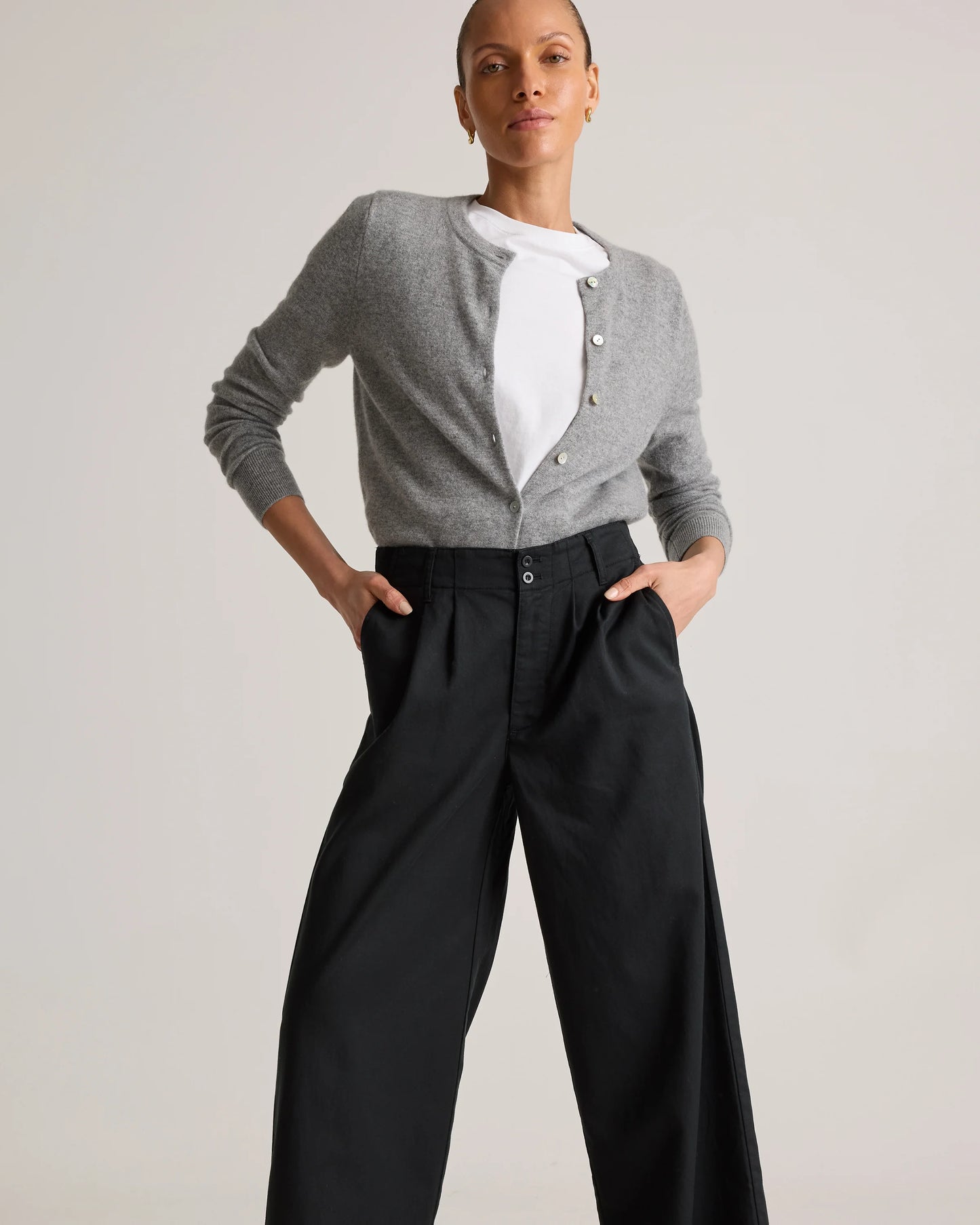 Drapey Twill Pleated Trouser - 0 / Baywood