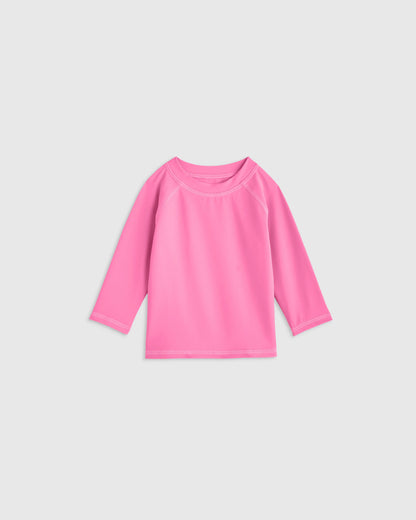 Long Sleeve Raglan Rash Guard - 6-9M / Island Aqua