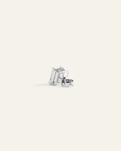 14K Gold Lab Grown Diamond Statement Emerald Studs - 8ctw - One Size / Yellow Gold