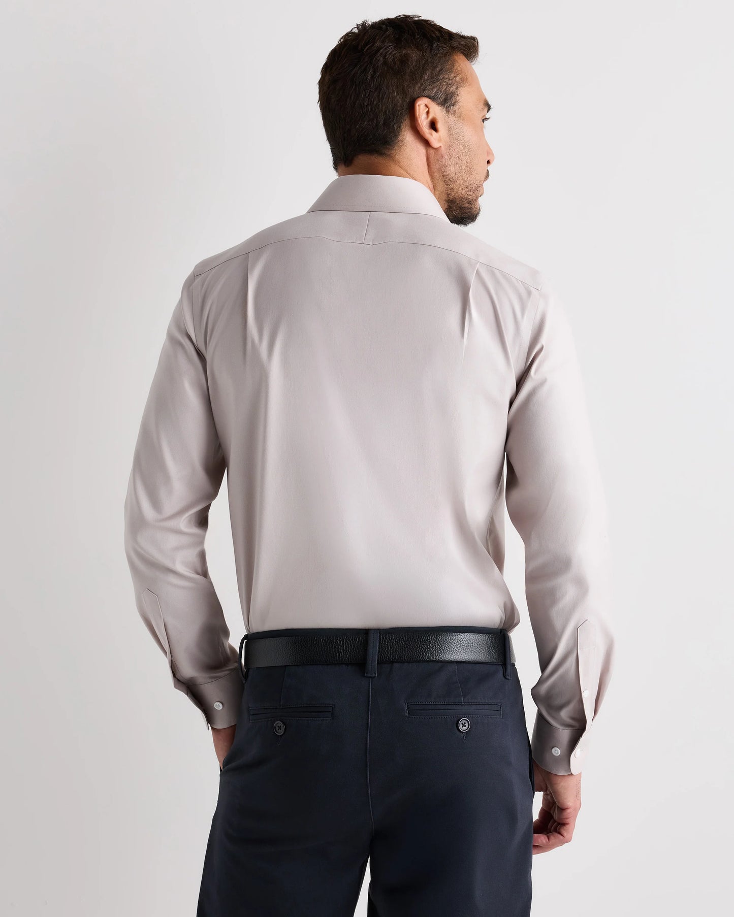 Organic Cotton Oxford Non-Iron Dress Shirt - S / Bold Black