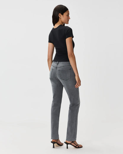 Luna Stretch Slim Straight Jeans - 24 / Black