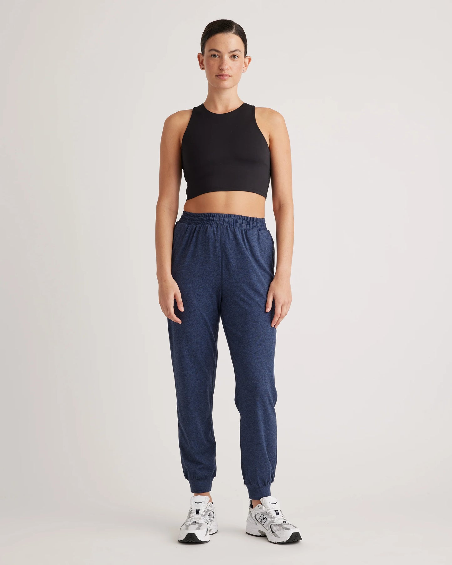 Flowknit High-Rise Boyfriend Joggers - XS / Heather Navy