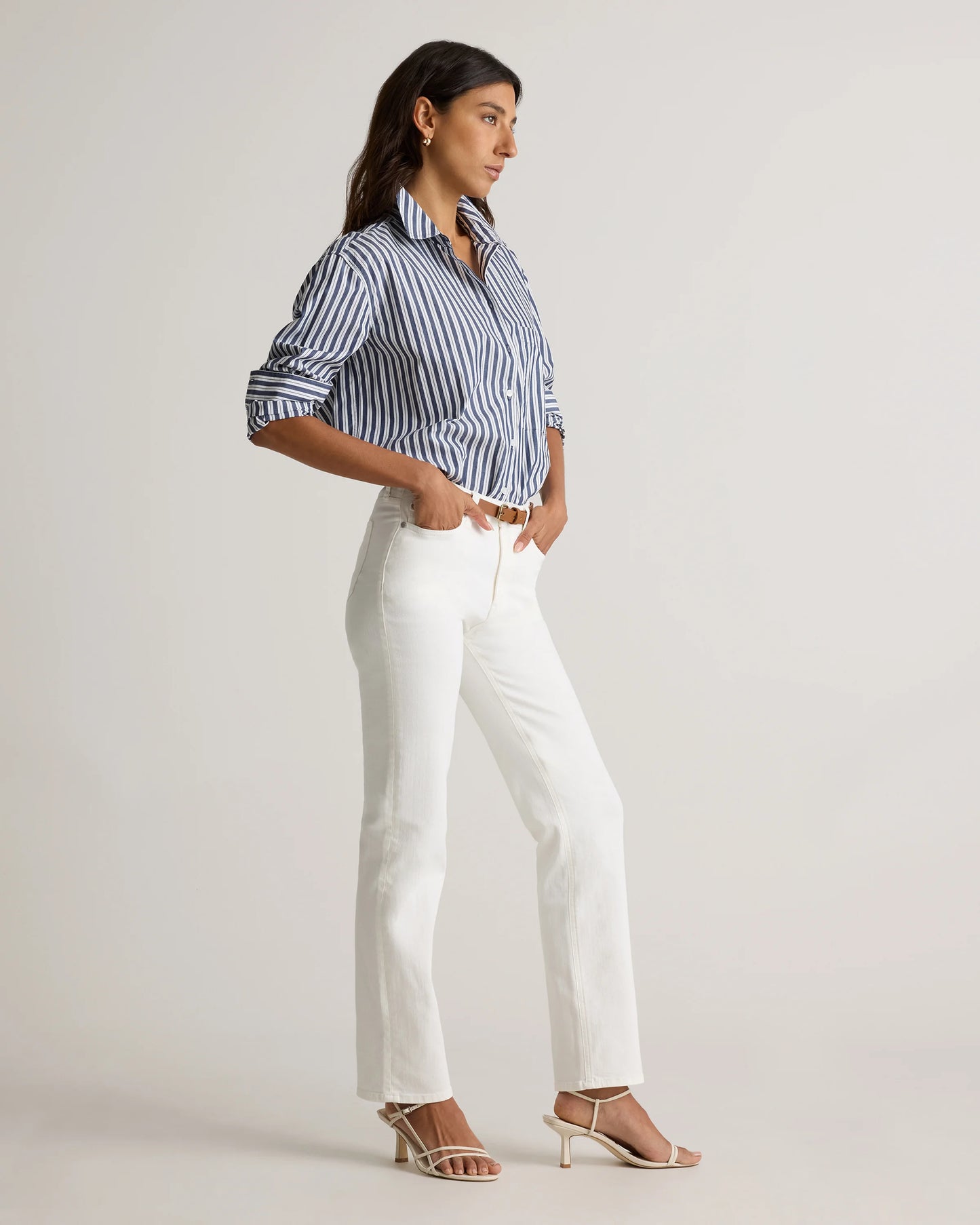 Bella Stretch Straight Jeans - 24 / Twilight Blue Fray