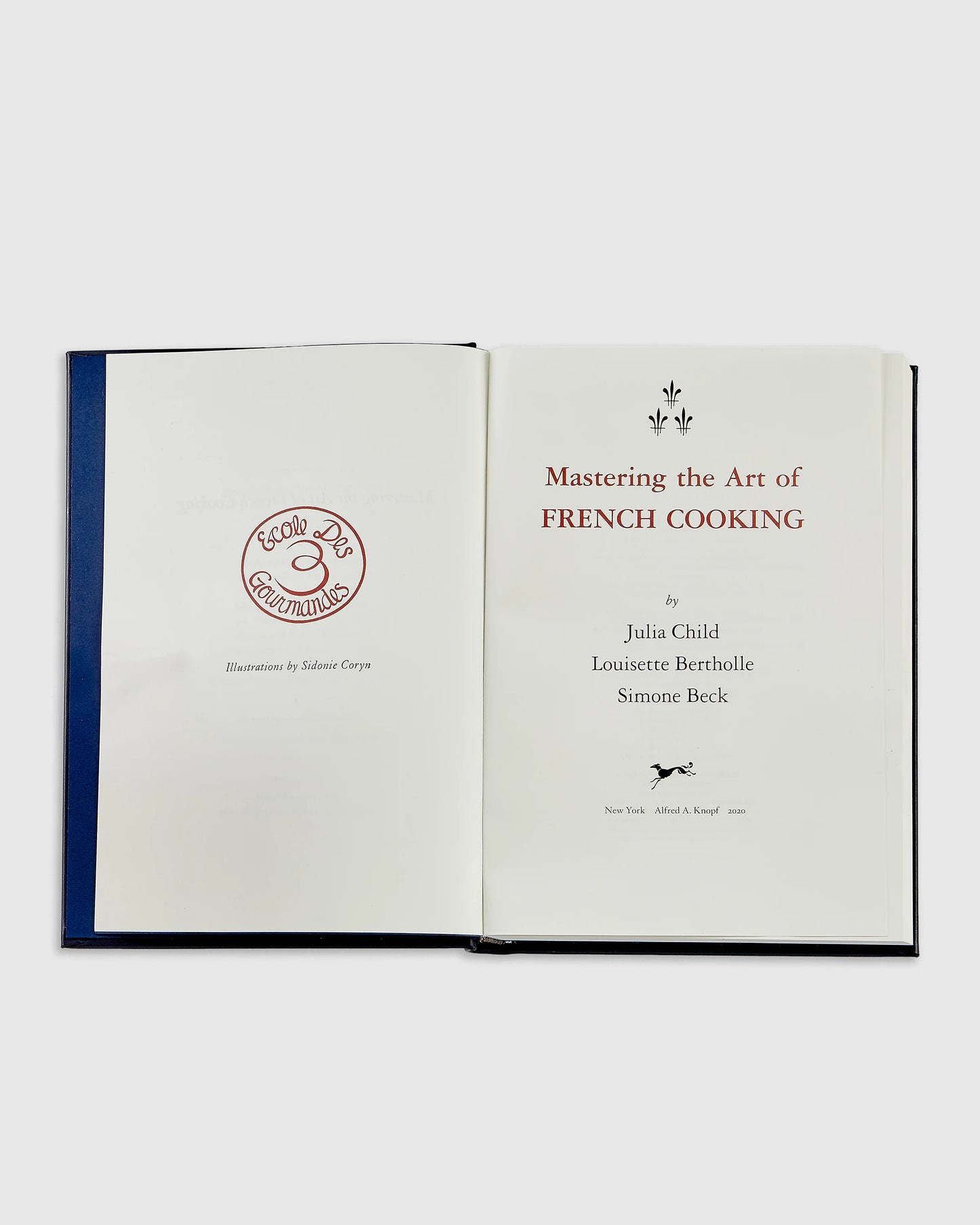 Julia Child Mastering the Art of French Cooking Navy Leather Bound Book - One Size / No Color