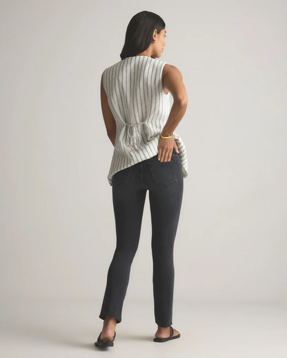 Luna Stretch Slim Straight Jeans - 24 / Black