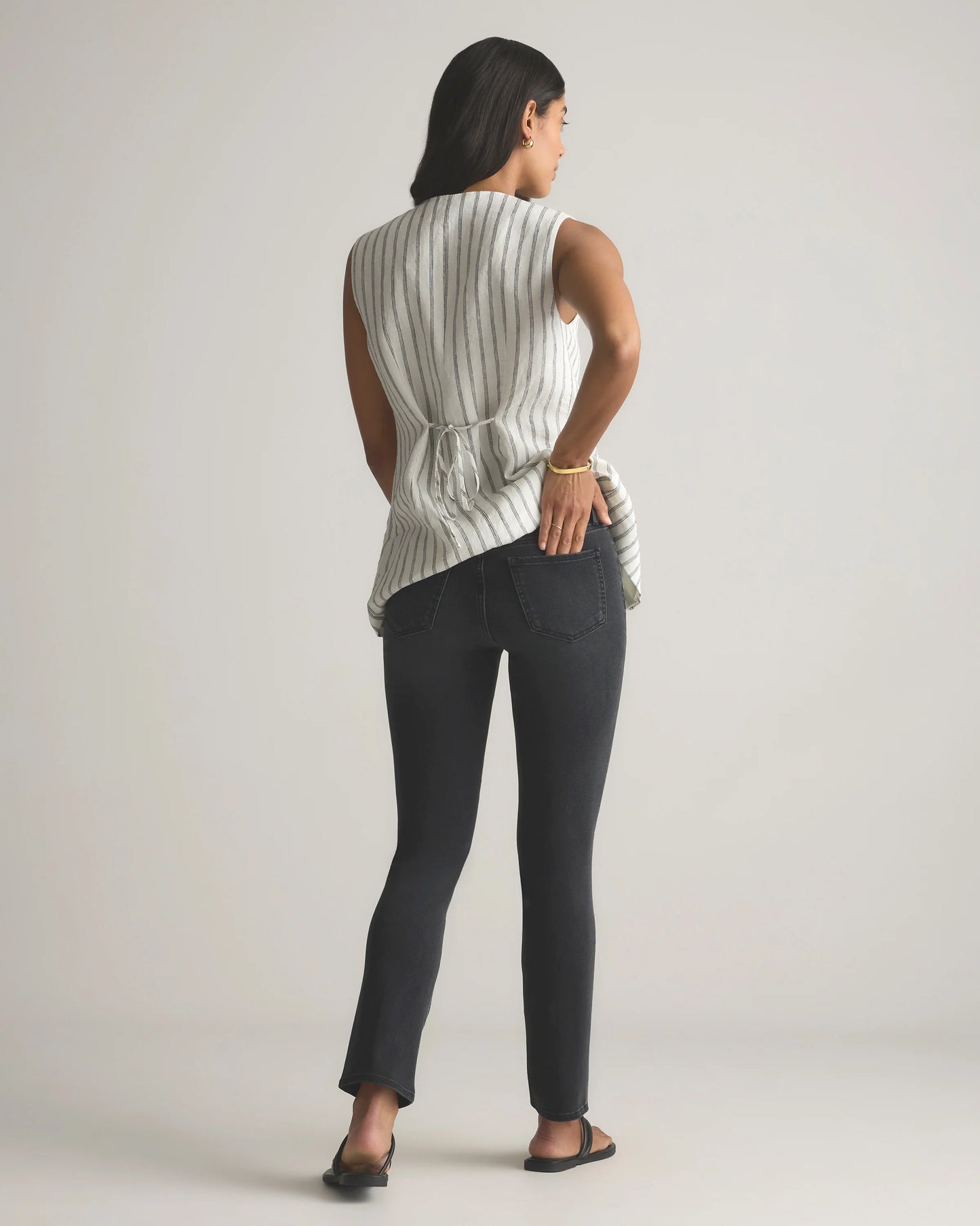 Luna Stretch Slim Straight Jeans - 24 / Black