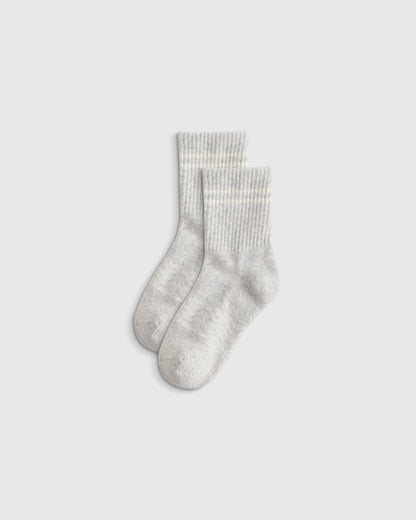 Kids Organic Cotton Quarter Crew Socks 8-Pack - S / White