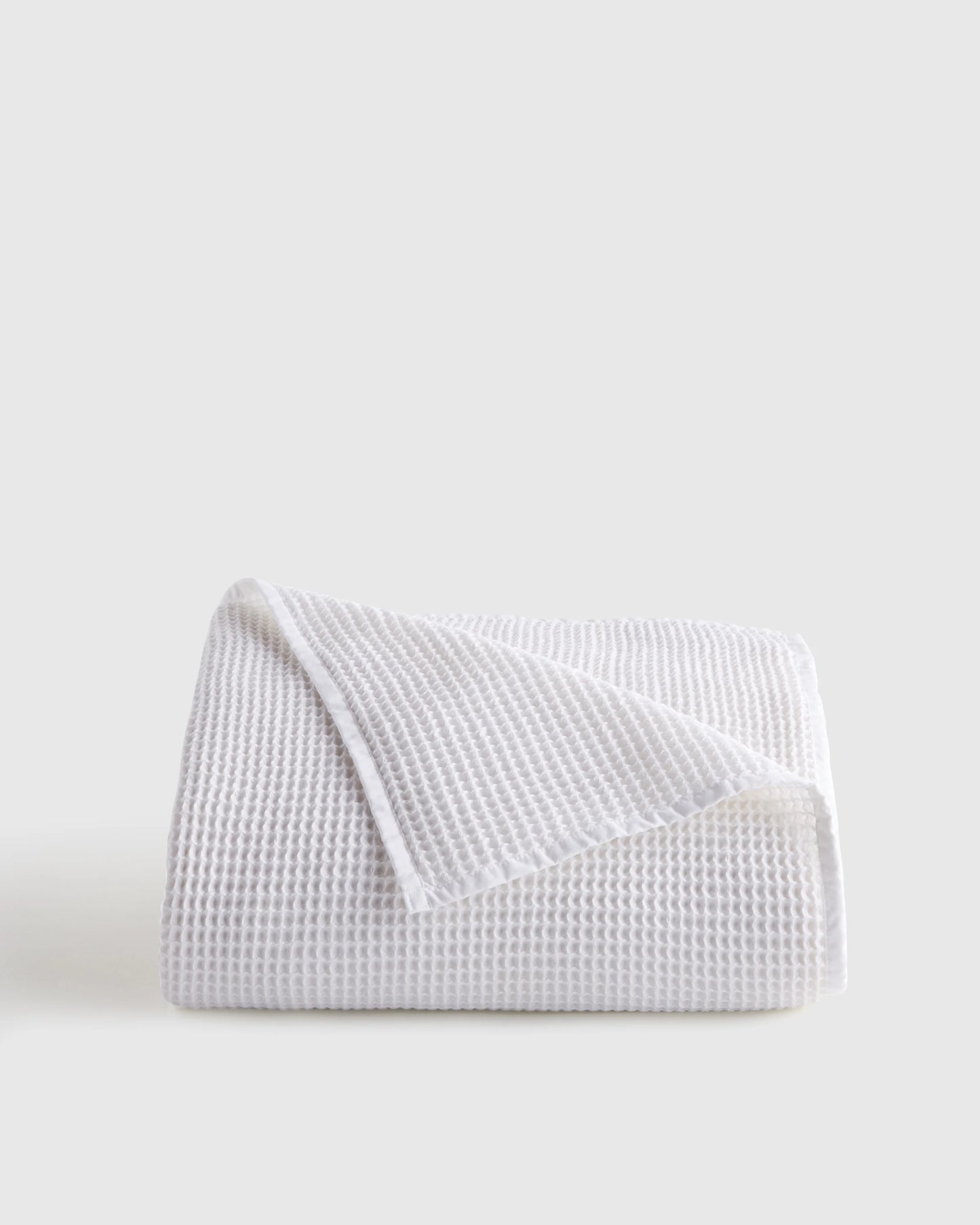 Organic Waffle Bed Blanket - Twin / White